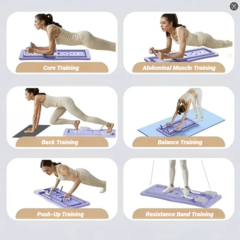 Multifunctional Fitness Board Abdominal Push Up Plate Pilates Ab Core Workout Equipment Trainer Muscle Curling For Home